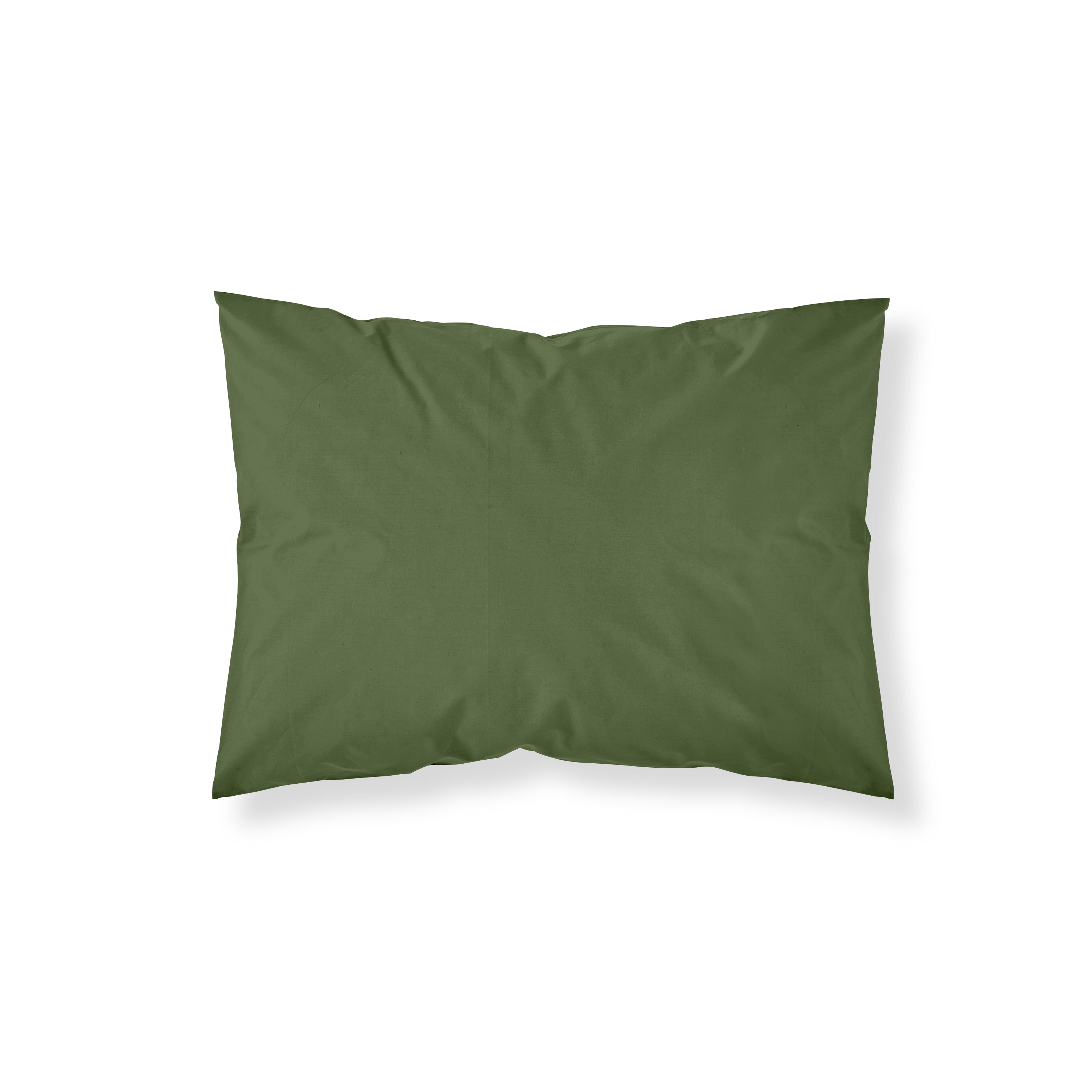 Funda de almohada 100% algodón Verde Liso