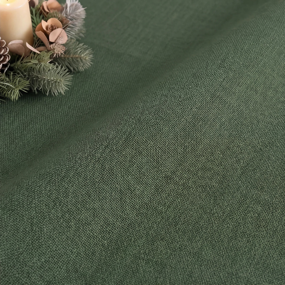 Mantel antimanchas 100% algodón Verde liso