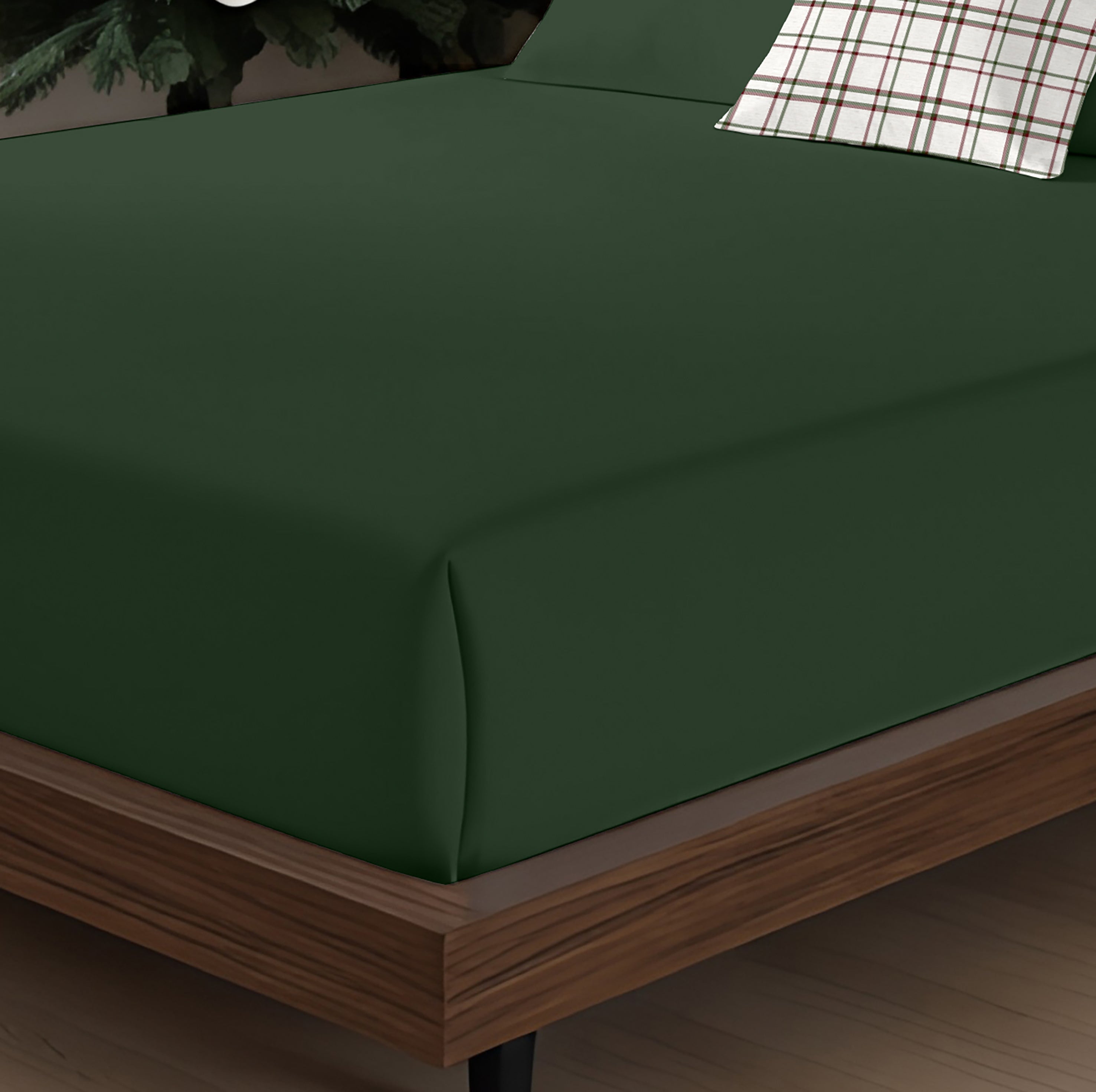 Juego de sábanas Verde Liso 100% algodón