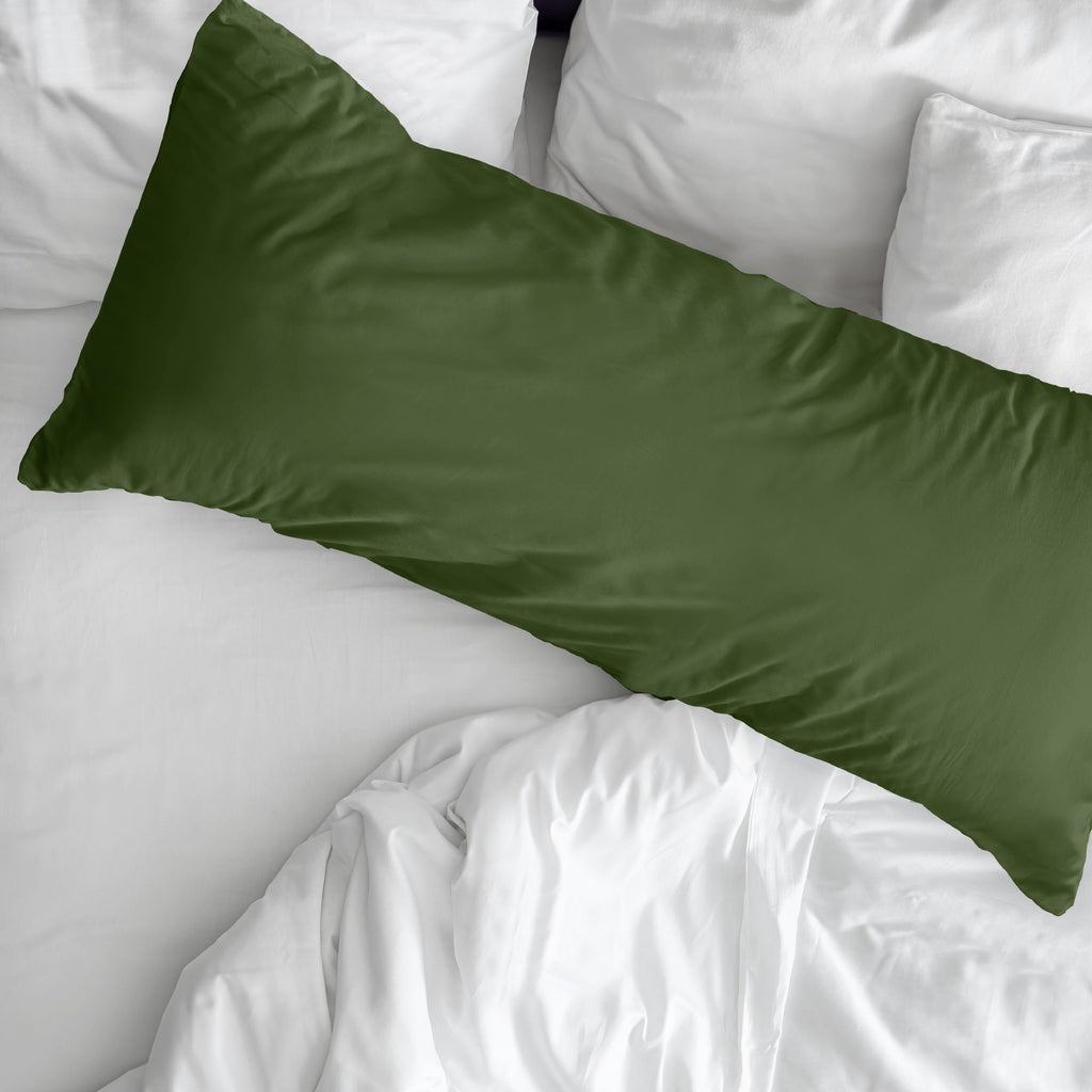 Funda de almohada 100% algodón Verde Liso