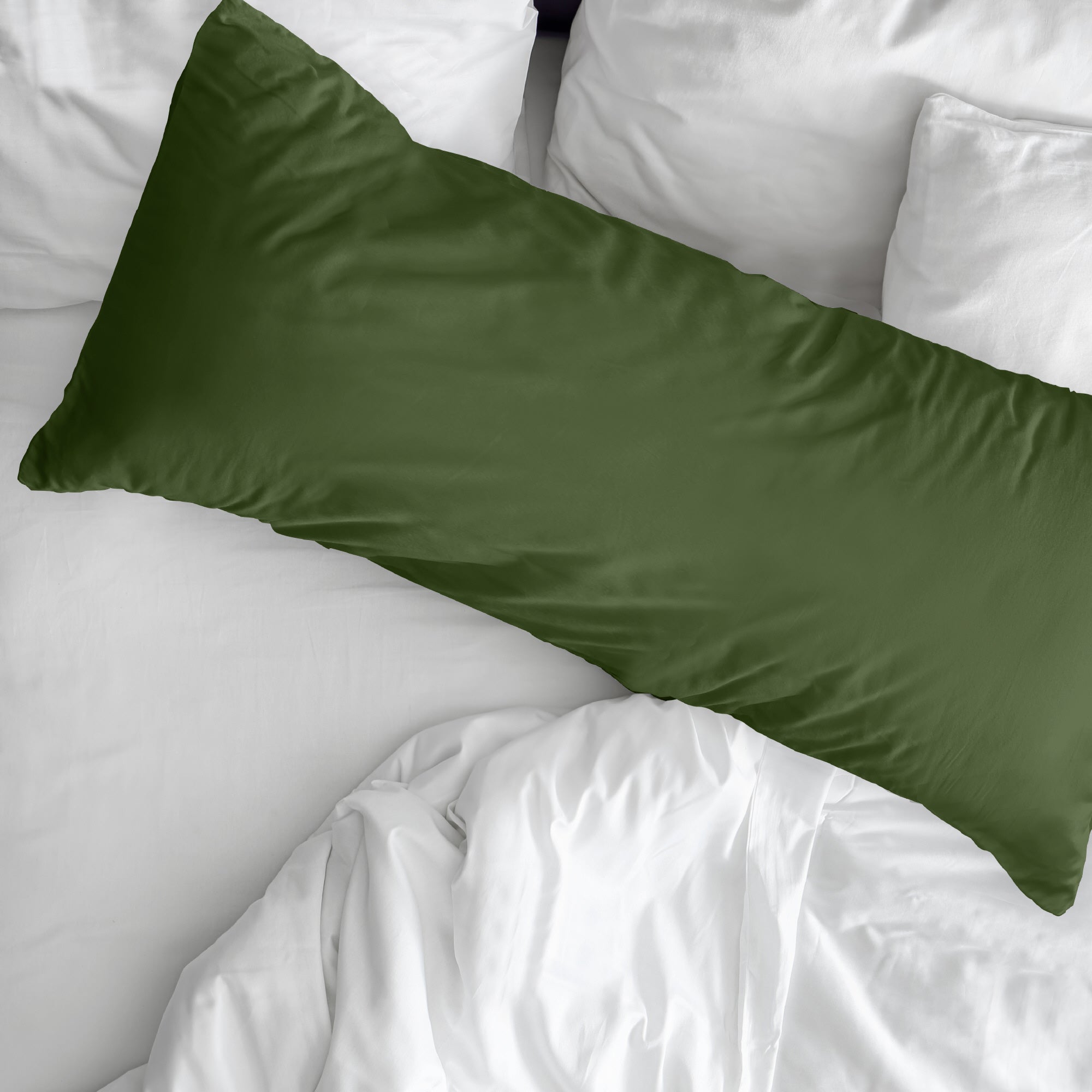 Funda de almohada 100% algodón Verde Liso