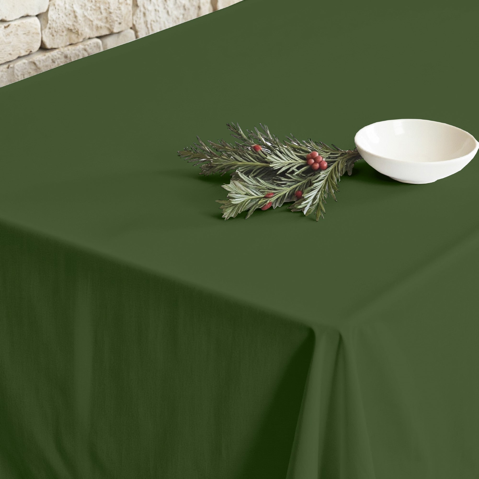 Mantel antimanchas Verde liso