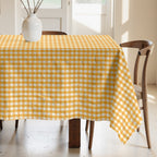 Mantel Vichy impermeable Amarillo tacto tela