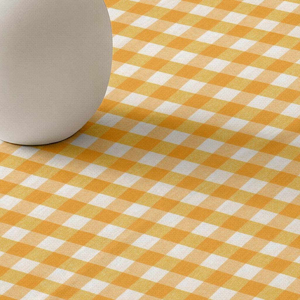 Mantel Vichy impermeable Amarillo tacto tela