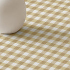 Mantel Vichy impermeable Beige tacto tela