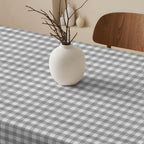 Mantel Vichy impermeable antimanchas Gris Claro tacto tela