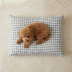 Cama para mascotas desenfundable antimanchas Vichy Gris Claro