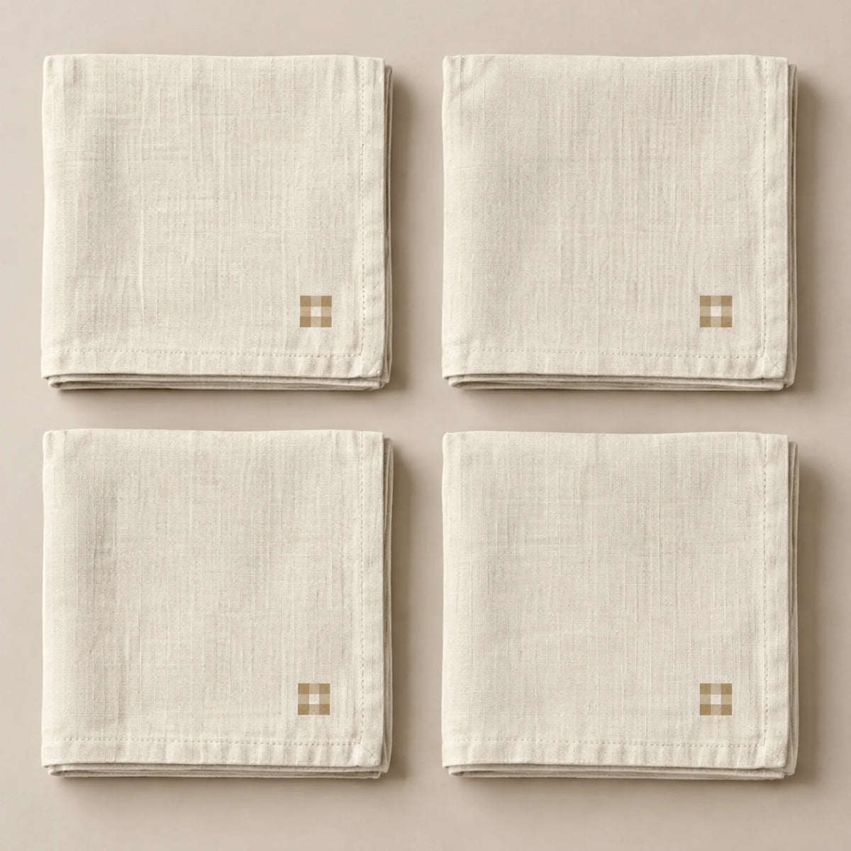 Pack de 4 unidades servilletas Vichy Moca