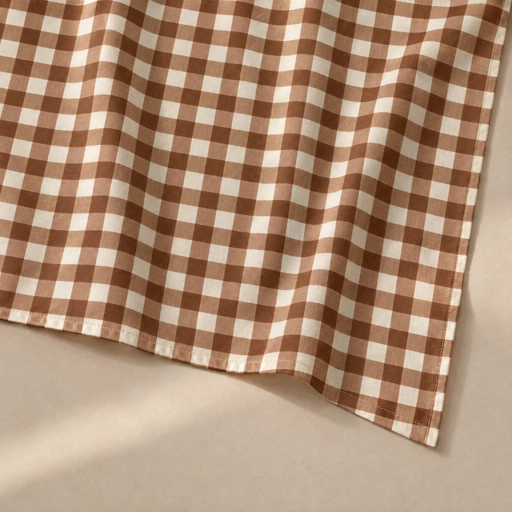 Mantel antimanchas 100% algodón Vichy Tierra