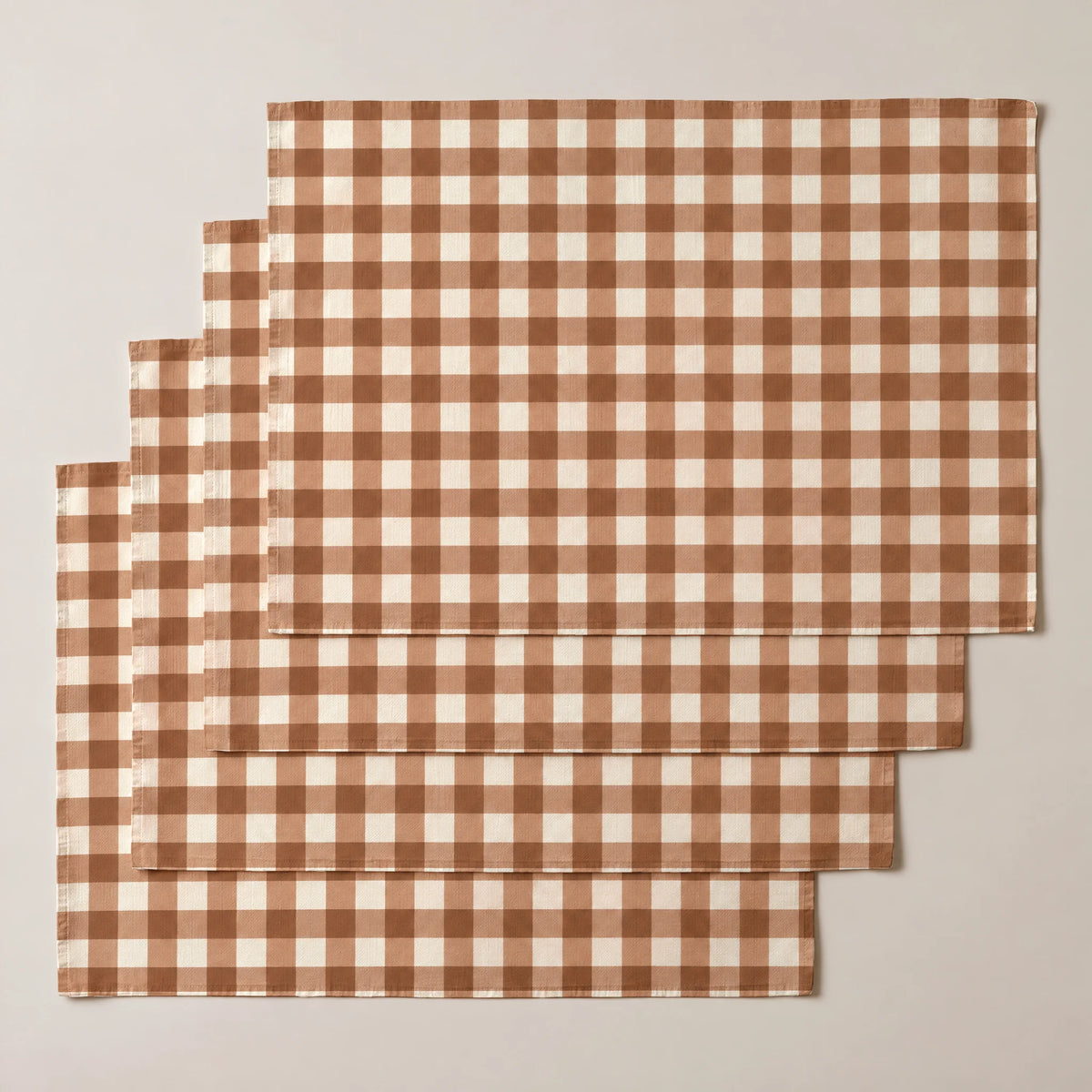 Mantel individual antimanchas pack 4 unidades Vichy Tierra