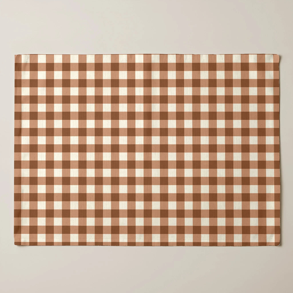 Mantel individual antimanchas pack 4 unidades Vichy Tierra