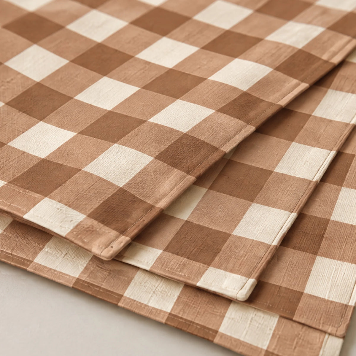 Mantel individual antimanchas pack 4 unidades Vichy Tierra