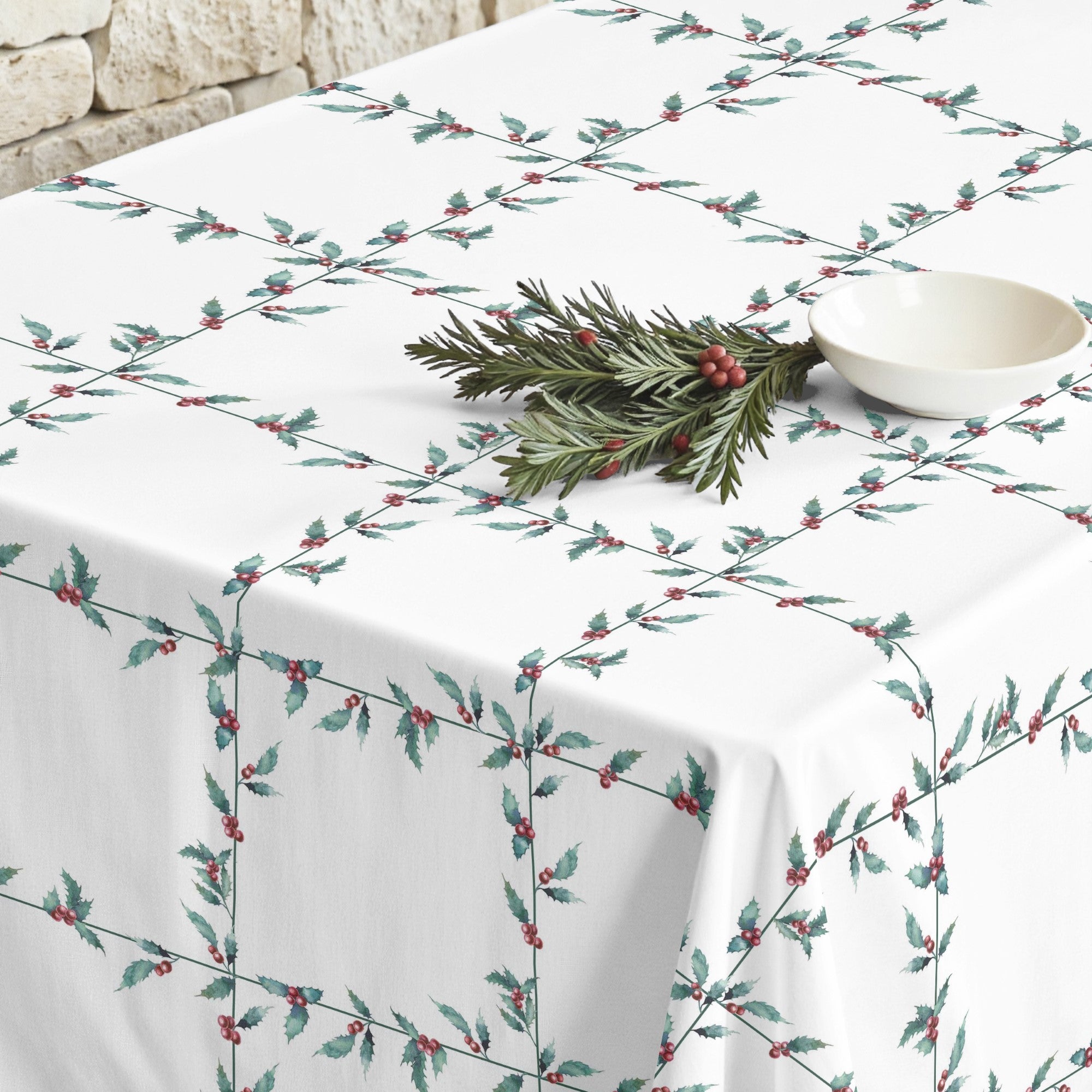 Mantel antimanchas XL White Christmas 1