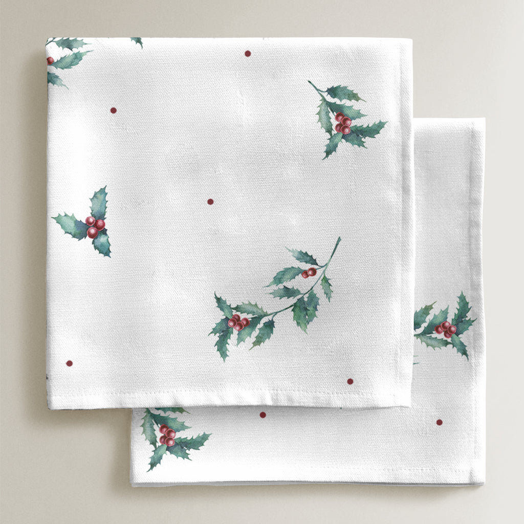 Servilletas 100% algodón pack de 2 unidades White Christmas 2