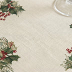 Mantel antimanchas 100% algodón Winter holly 1225