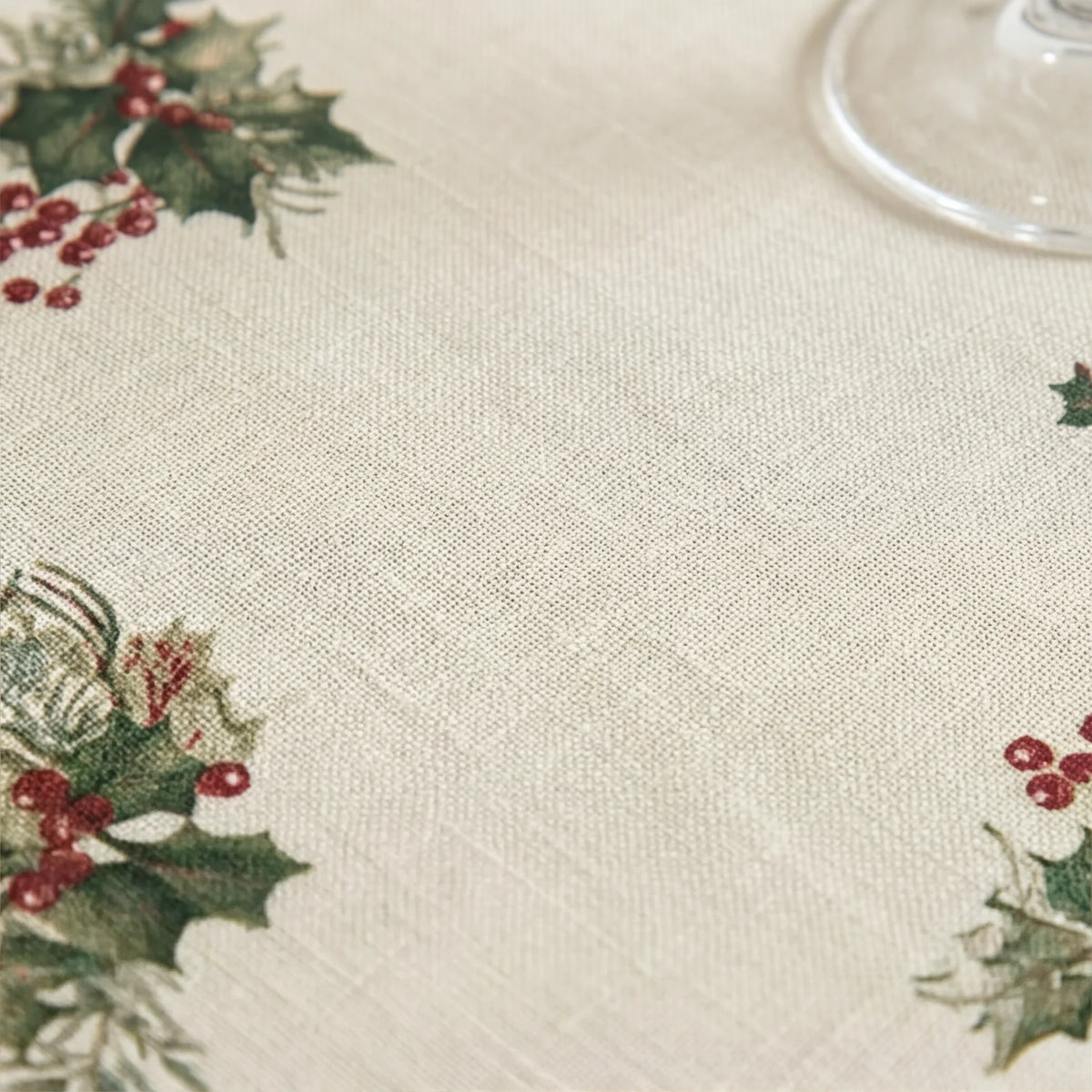 Mantel antimanchas 100% algodón Winter holly 1225