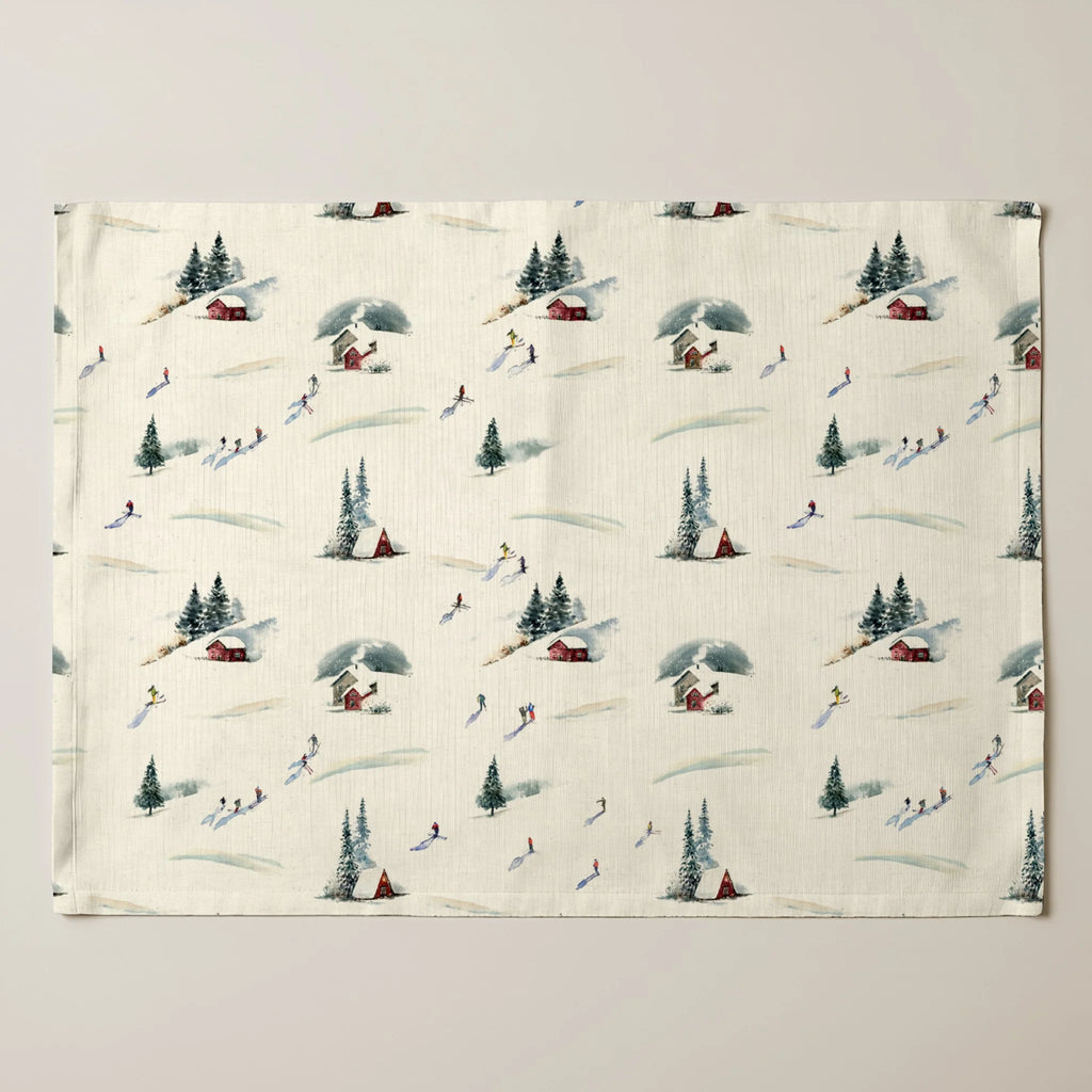 Mantel individual antimanchas pack 4 unidades Winter Ski
