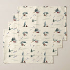 Mantel individual antimanchas pack 4 unidades Winter Ski
