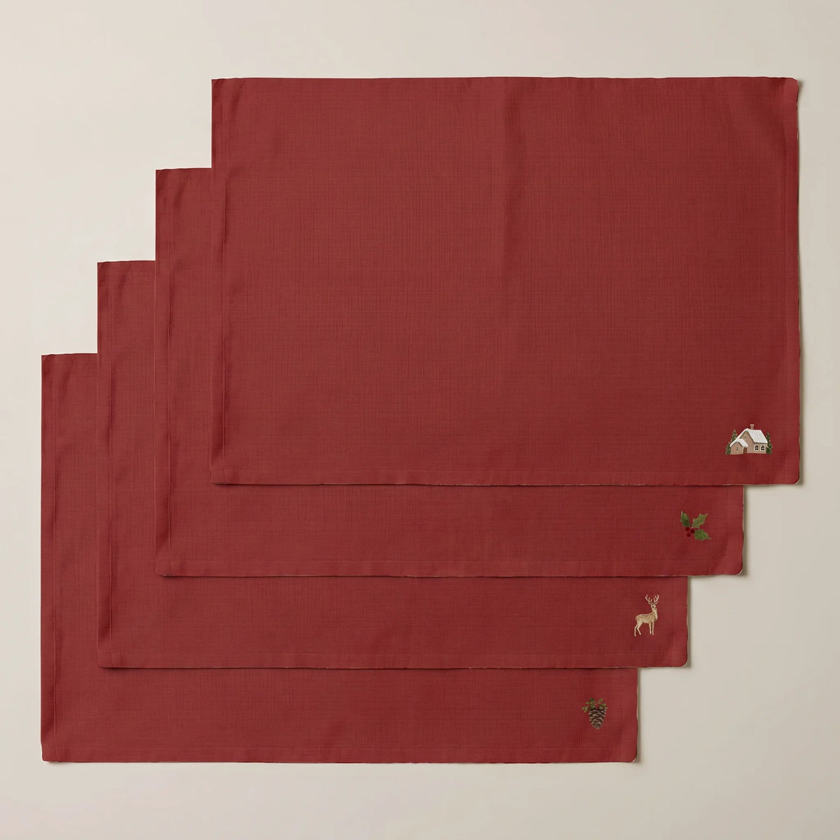 Mantel individual antimanchas pack 4 unidades Winter Wishes 5