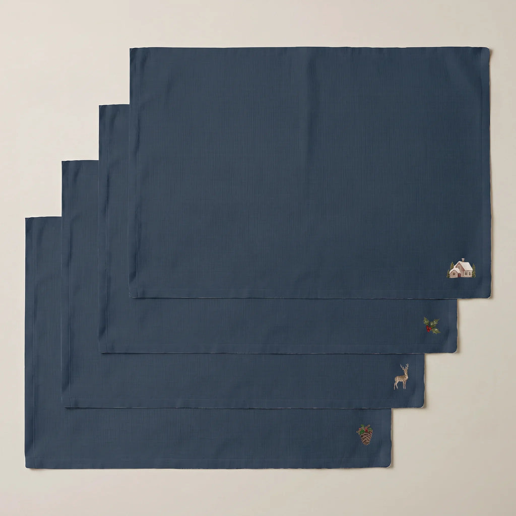 Mantel individual antimanchas pack 4 unidades Winter Wishes 8