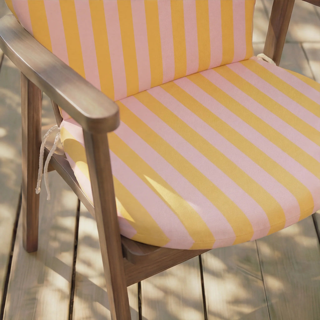 Cojín para silla de exterior Maglia Yema y Rosa