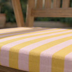 Cojín para asiento acolchado Maglia Yema y Rosa 40x40x5 cm