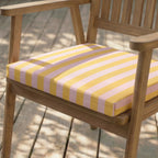 Cojín para asiento acolchado Maglia Yema y Rosa 40x40x5 cm