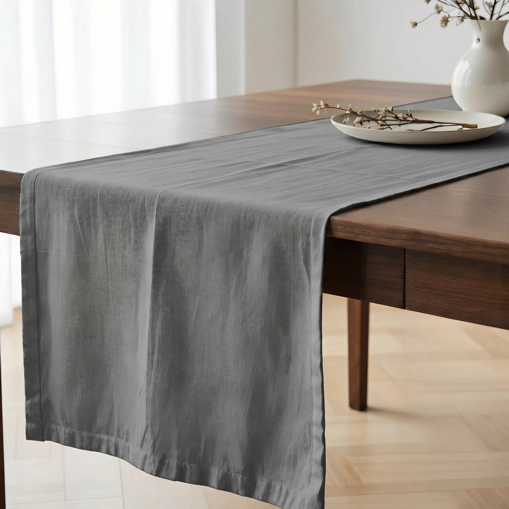 Camino de mesa 100% algodón Harvard Antracita 50x150 cm