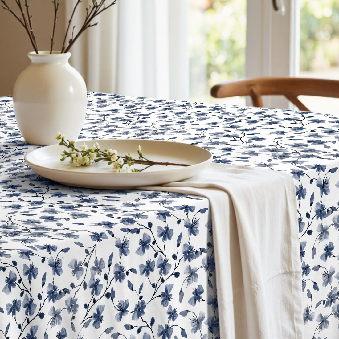 Nappe antitache bleu foncé Asami 924-6