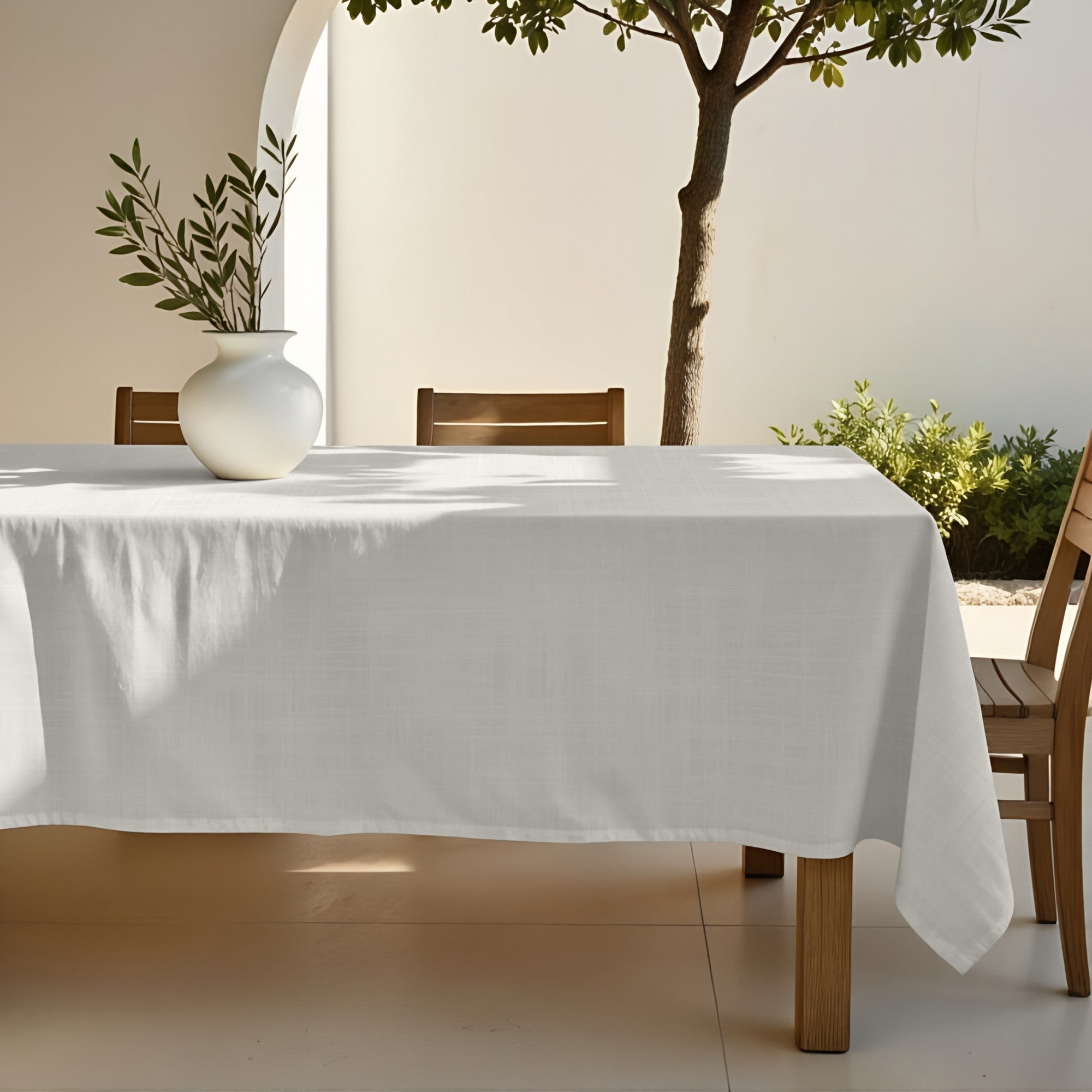 Mantel de tela Beige Claro