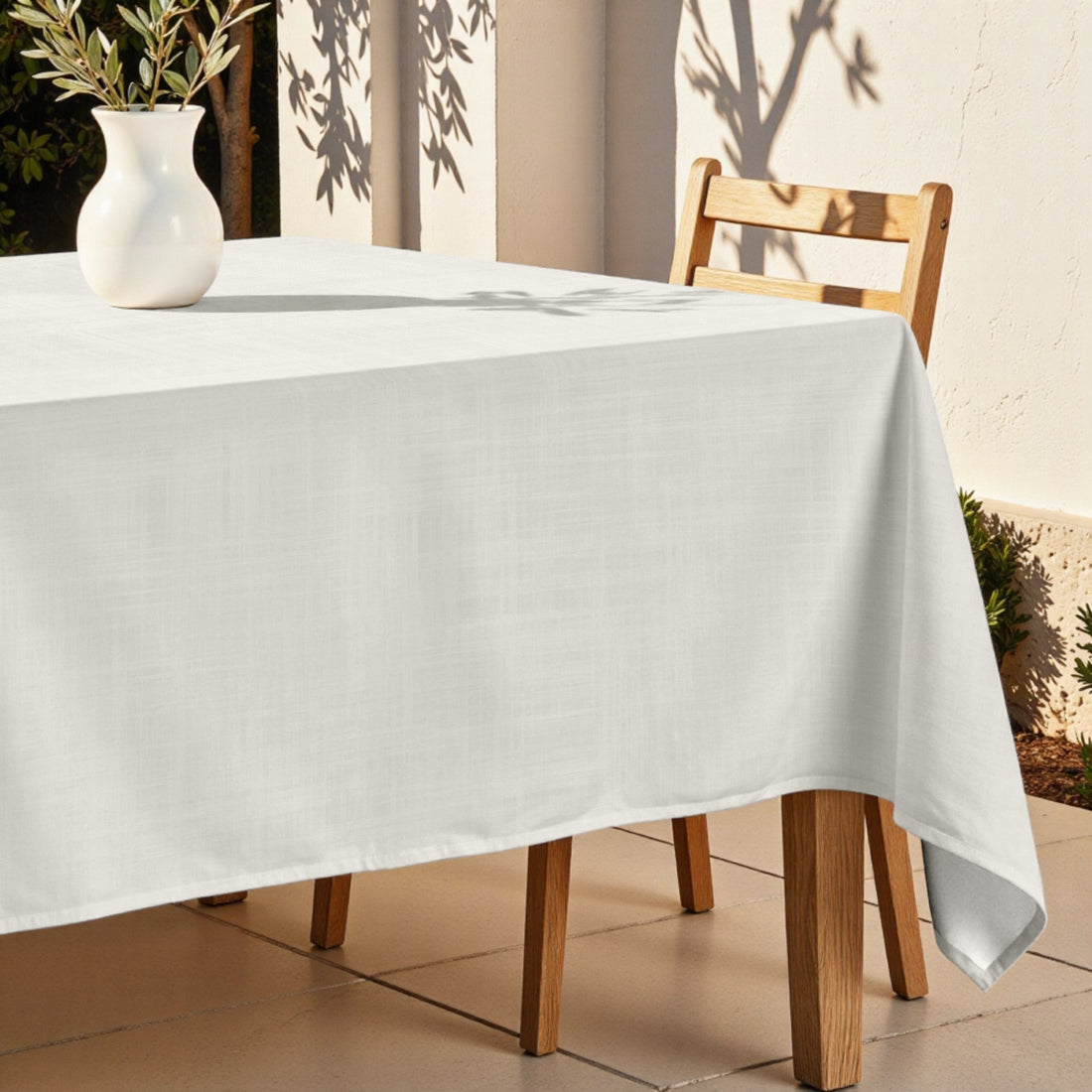 Mantel de tela 100% poliéster Beige Claro