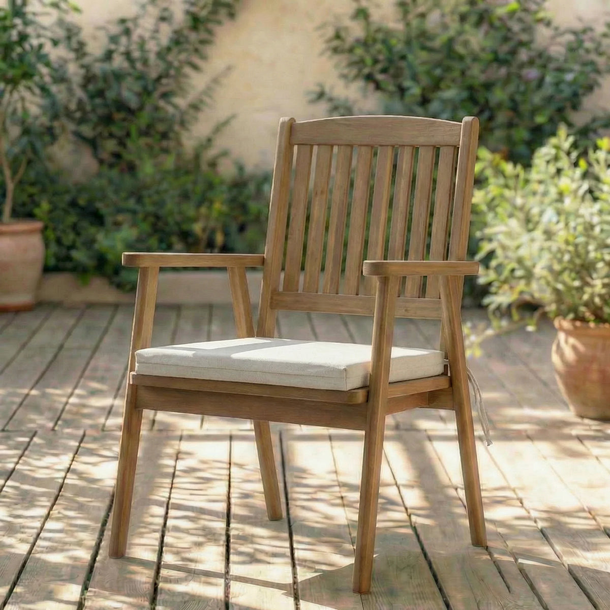 Cojín para asiento acolchado Beige Claro 40x40x5 cm