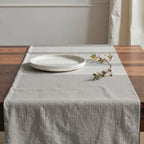 Camino de mesa 100% algodón Harvard Gris Claro 50x150 cm