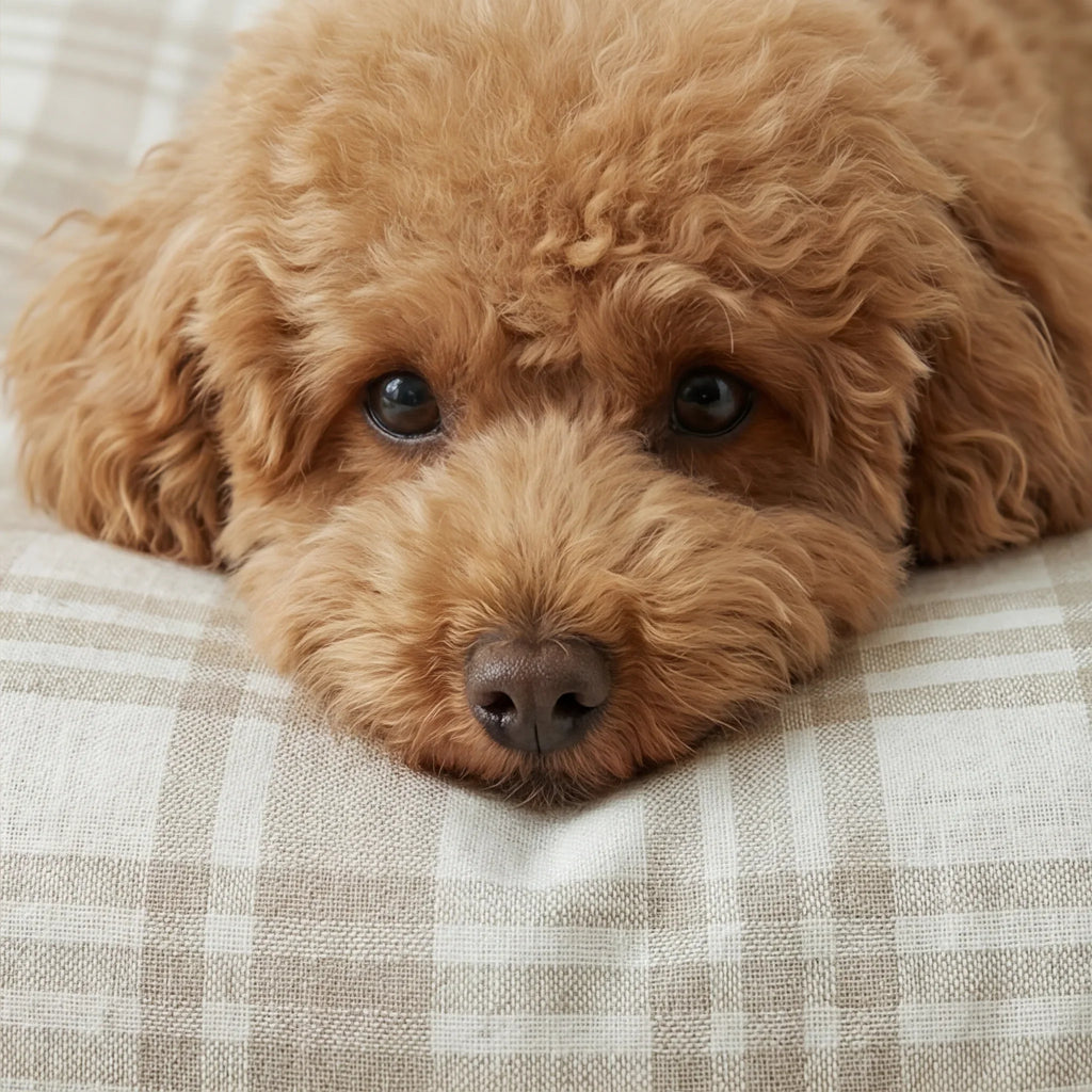 Funda para cama de mascota antimanchas Jara Beige