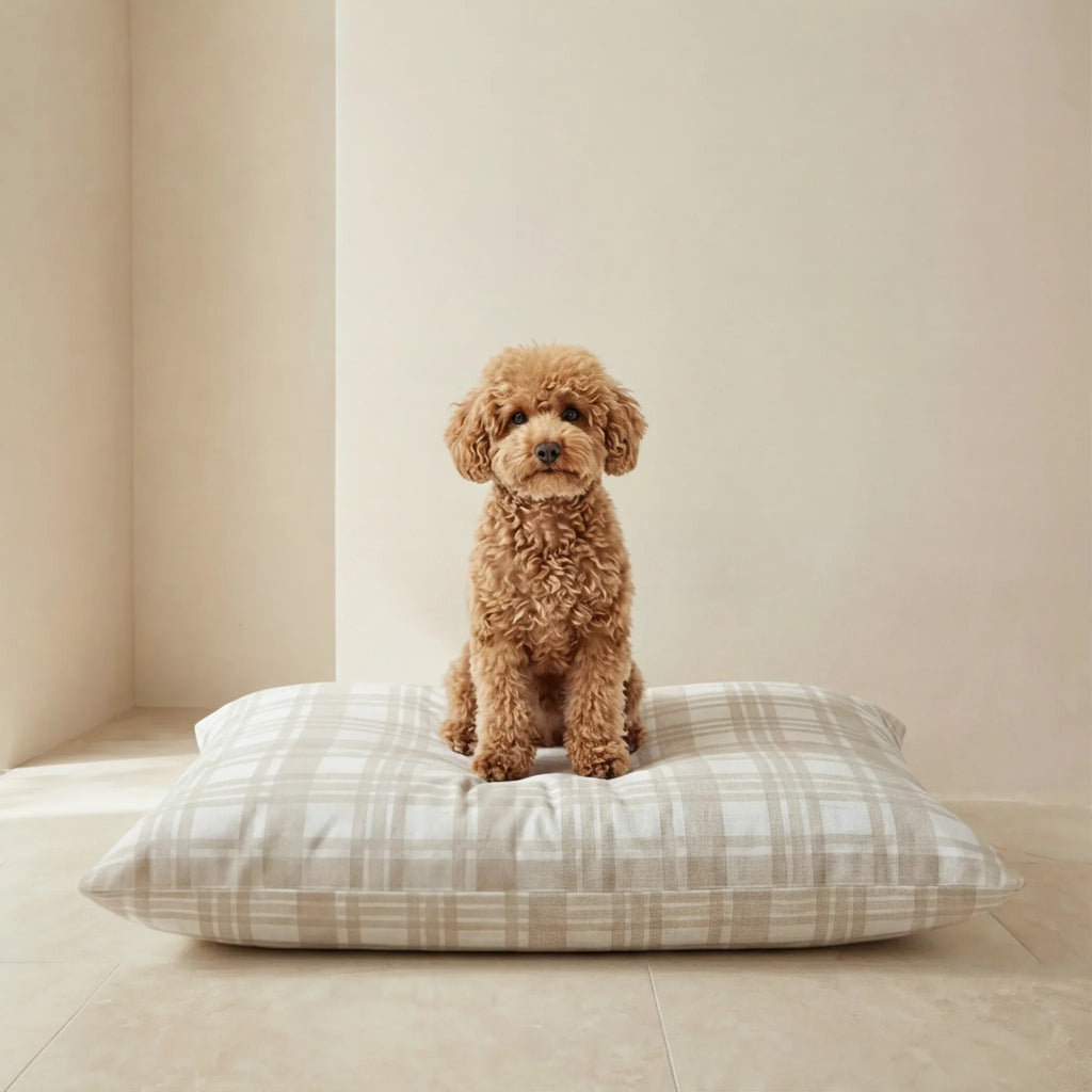Cama para mascotas desenfundable antimanchas Jara Beige