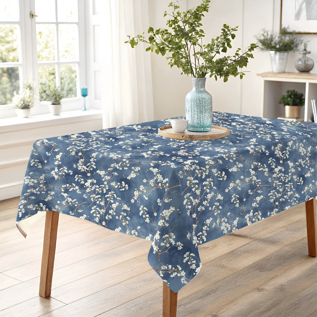 Fleckabweisende Tischdecke Asami Dunkelblau 924-1 High