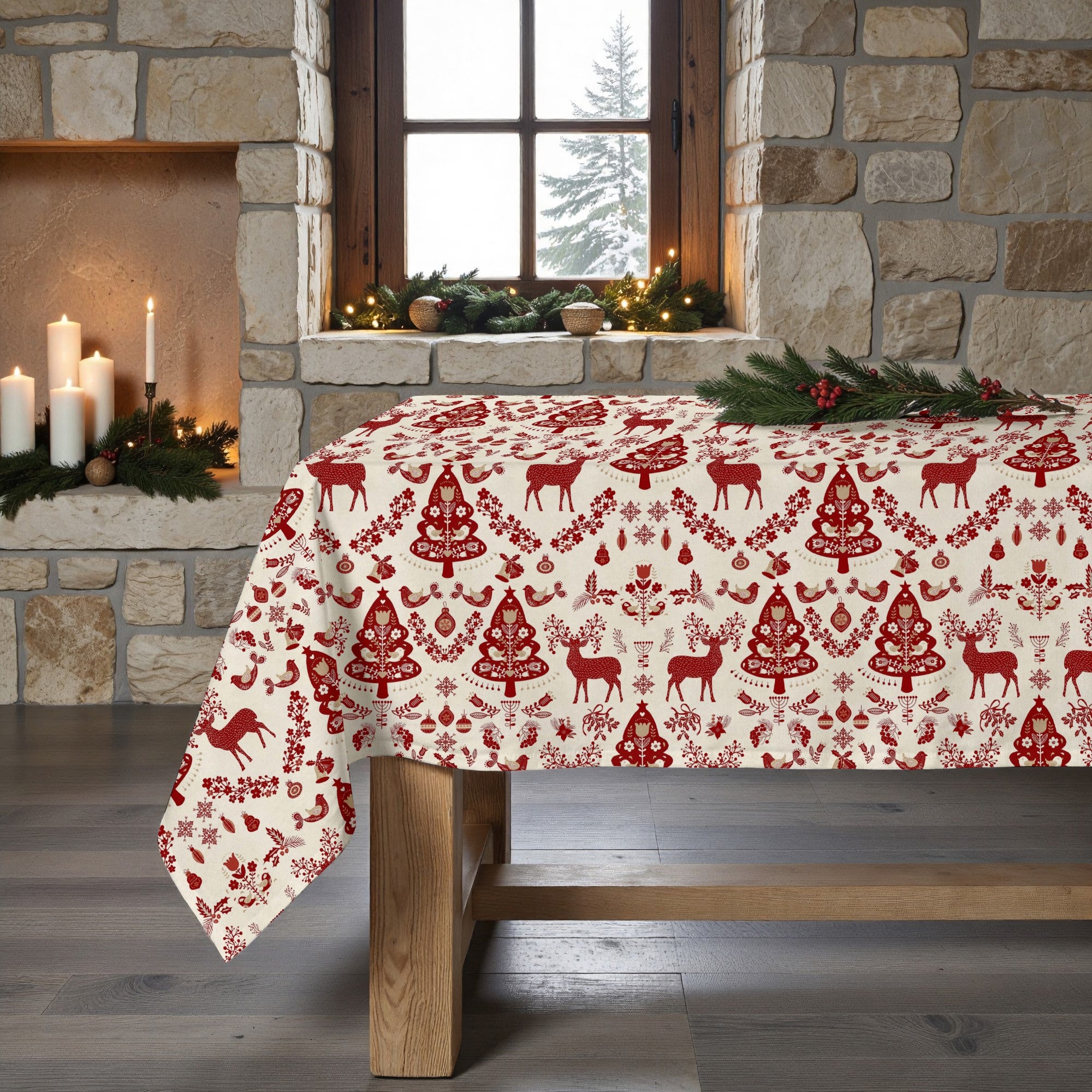 Mantel antimanchas Merry Christmas 42