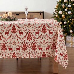 Mantel antimanchas 100% algodón Merry Christmas 42
