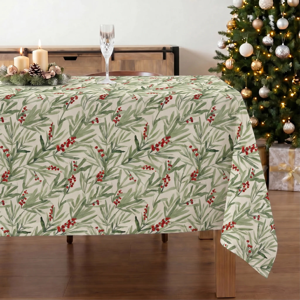 Mantel antimanchas 100% algodón Merry Christmas 46