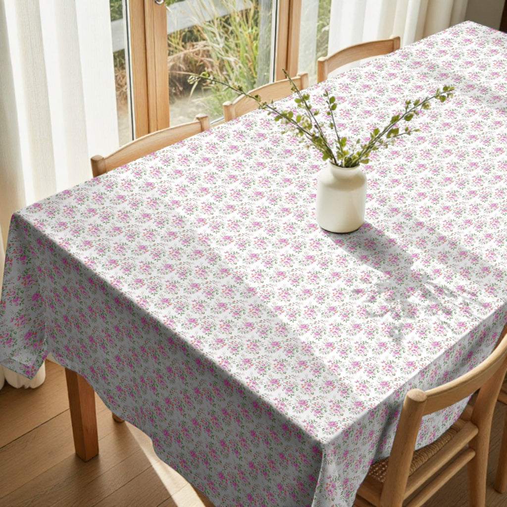 Mantel de tela Nour Rosa 924-3 Fdo. Bco