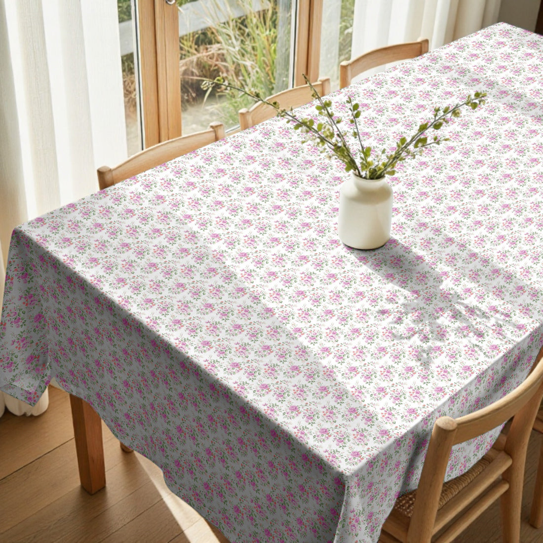 Nour Rosa fabric tablecloth 924-3 Signed. bco