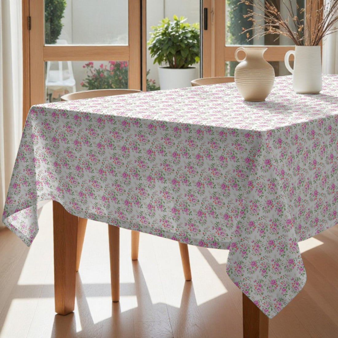 Nour Rosa fabric tablecloth 924-3 Signed. bco
