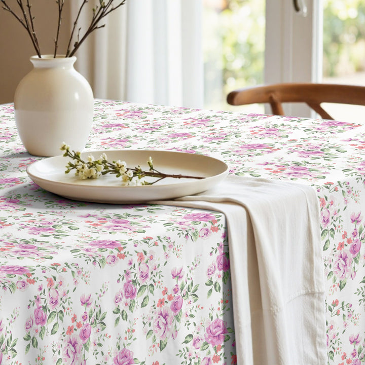 Nappe en tissu Nour Rosa 924-3 Signée. Bco