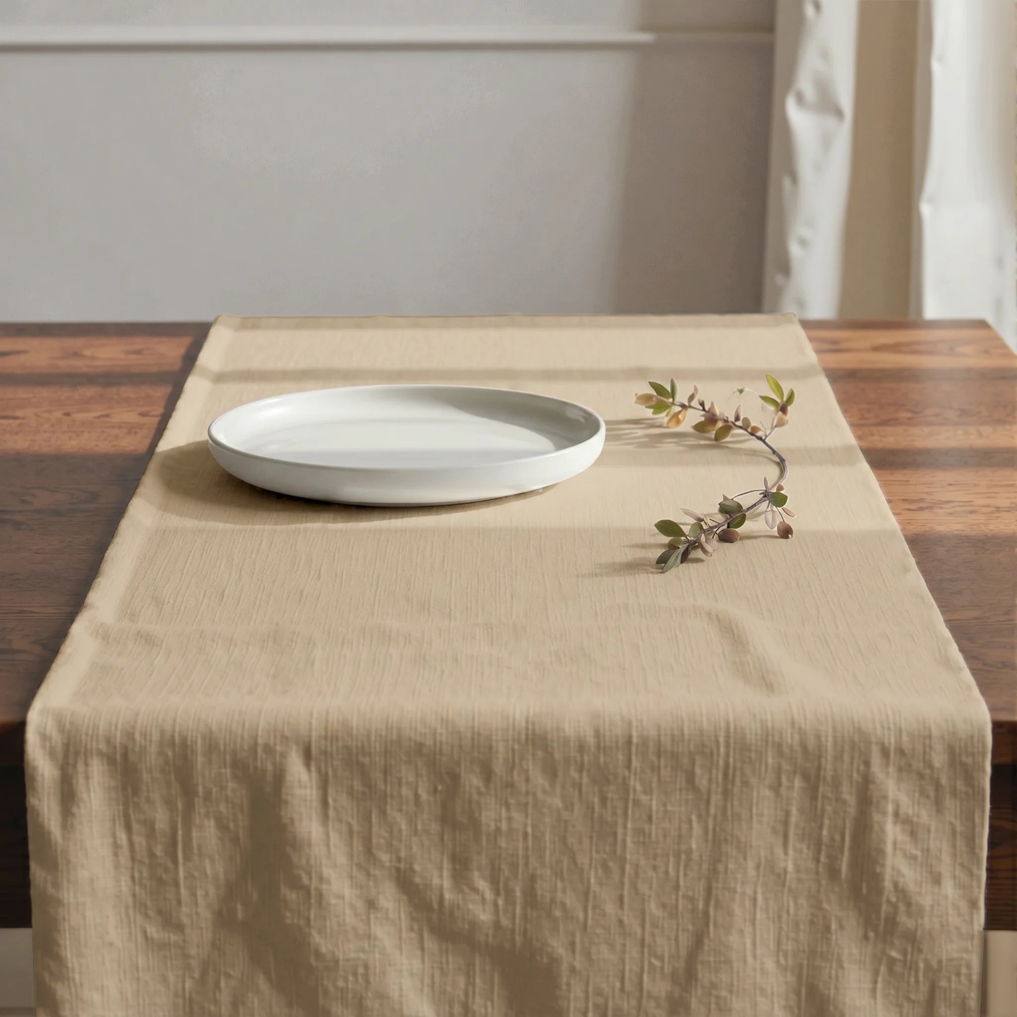 Camino de mesa 100% algodón Harvard Piedra 50x150 cm