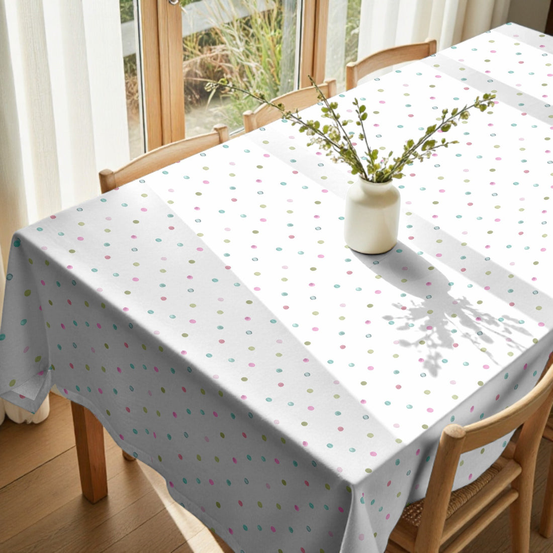 Nappe en tissu à rayures coups de pinceau Coord. 2