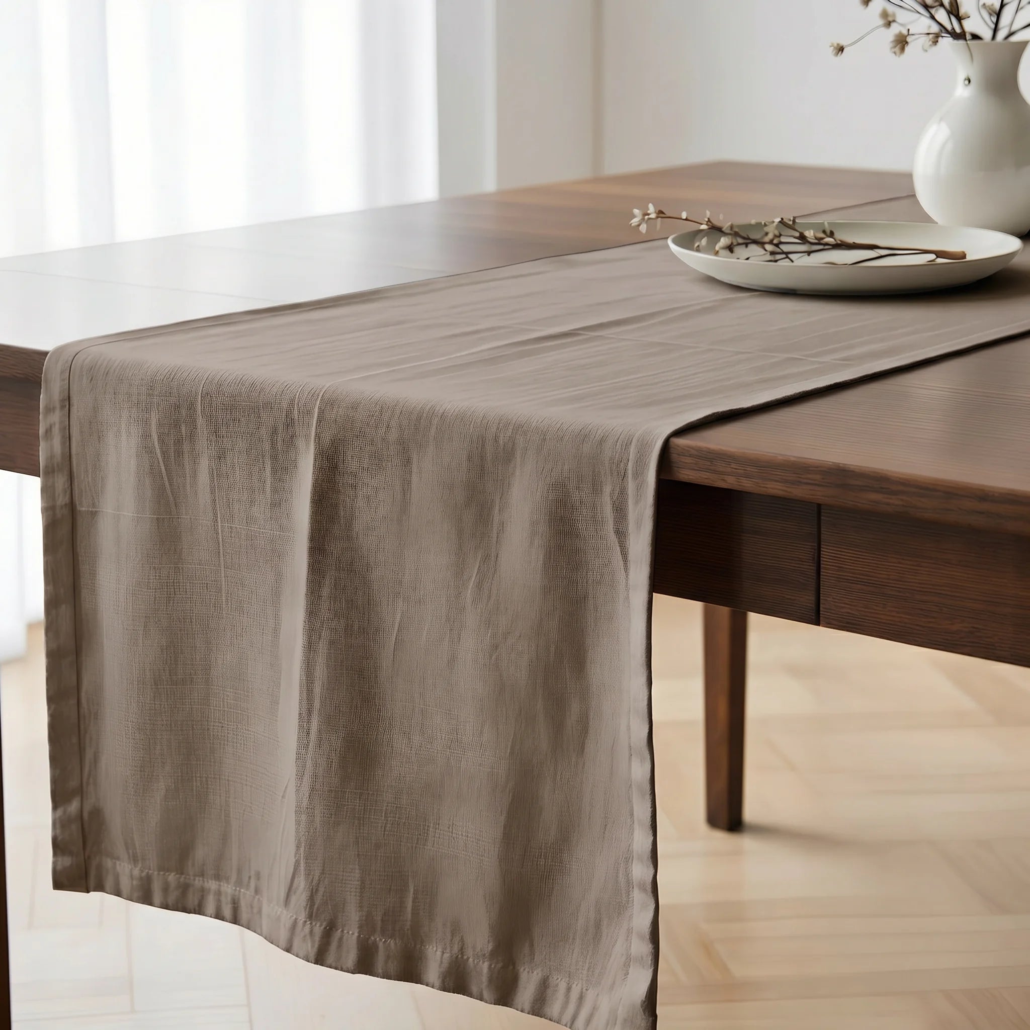 Camino de mesa 100% algodón Harvard Topo 50x150 cm