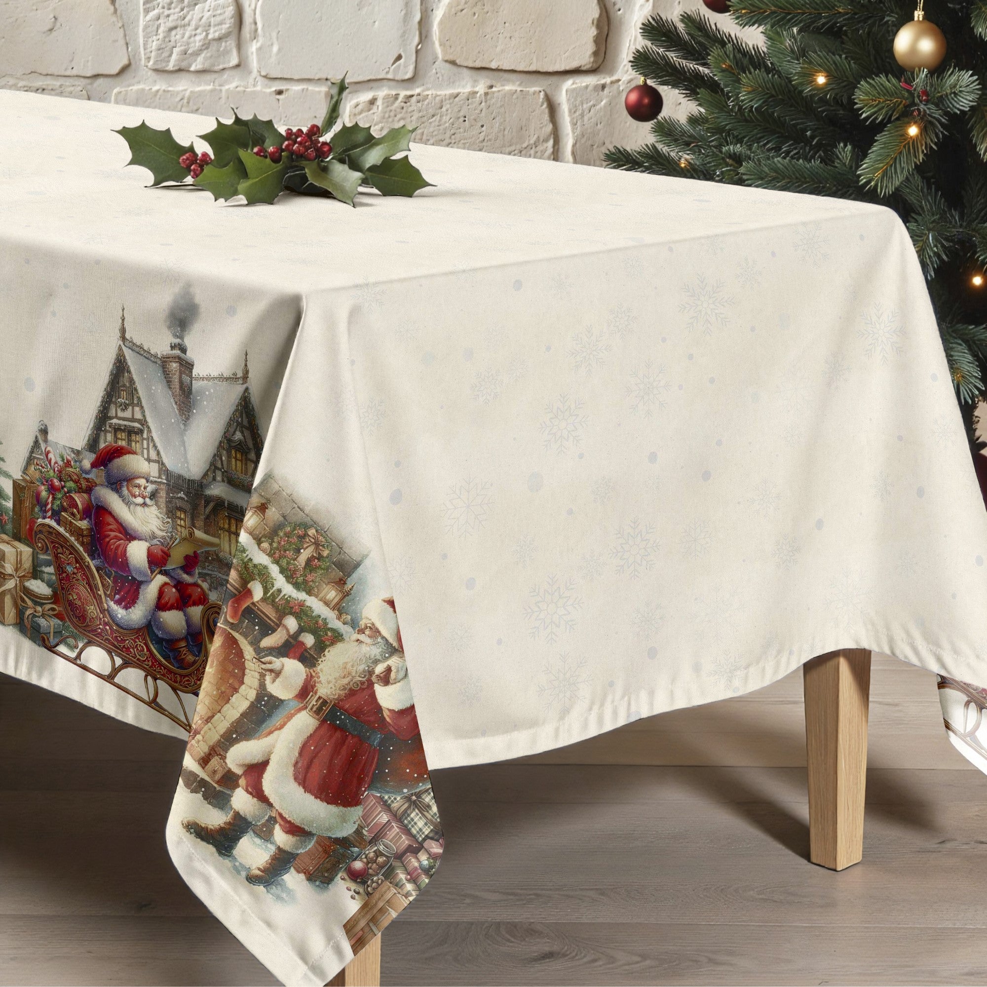 Mantel antimanchas Vintage christmas 1225