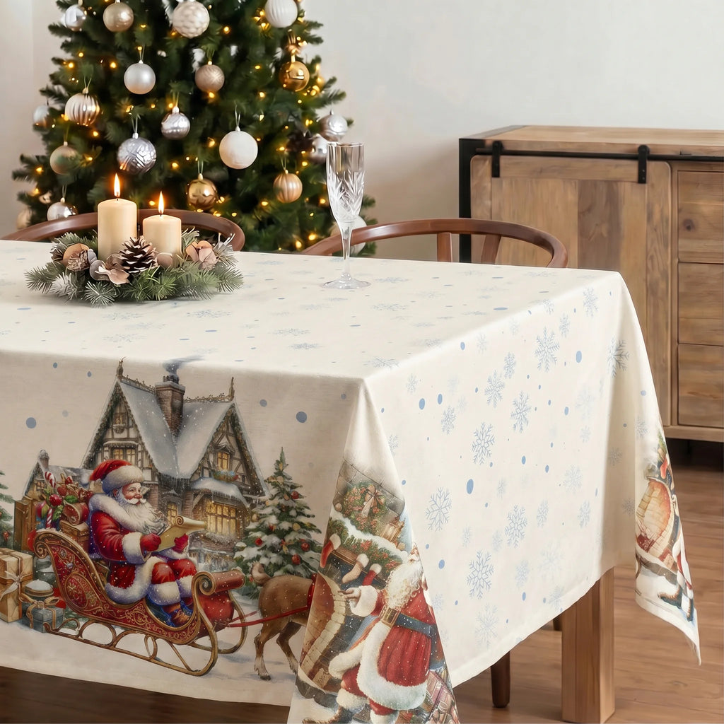 Mantel antimanchas 100% algodón Vintage christmas 1225