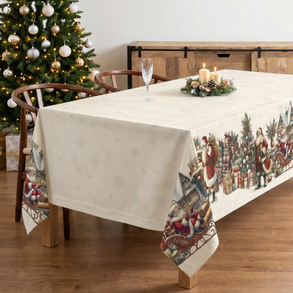 Mantel antimanchas 100% algodón Vintage christmas 1225