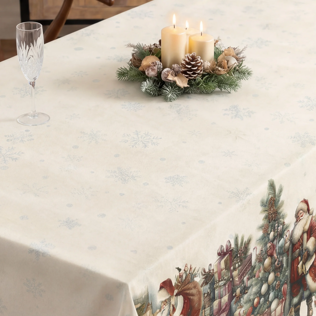 Mantel antimanchas 100% algodón Vintage christmas 1225